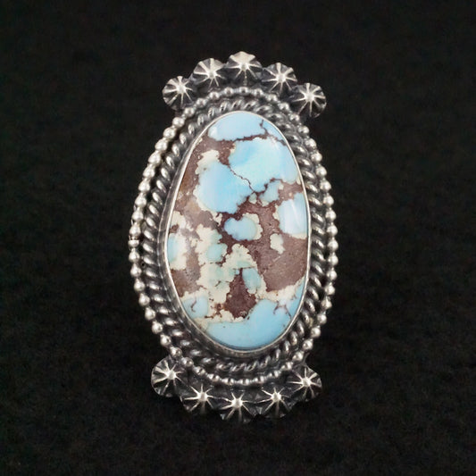 Raymond Delgarito Turquoise & Sterling Silver Ring Size 7.5