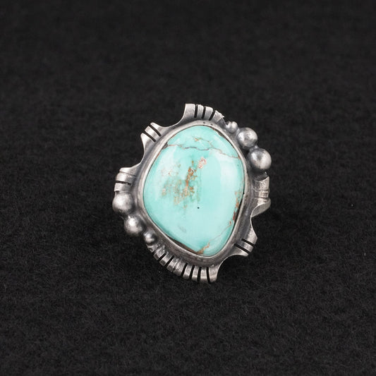 Randy Billy Turquoise & Sterling Silver Ring Size 9