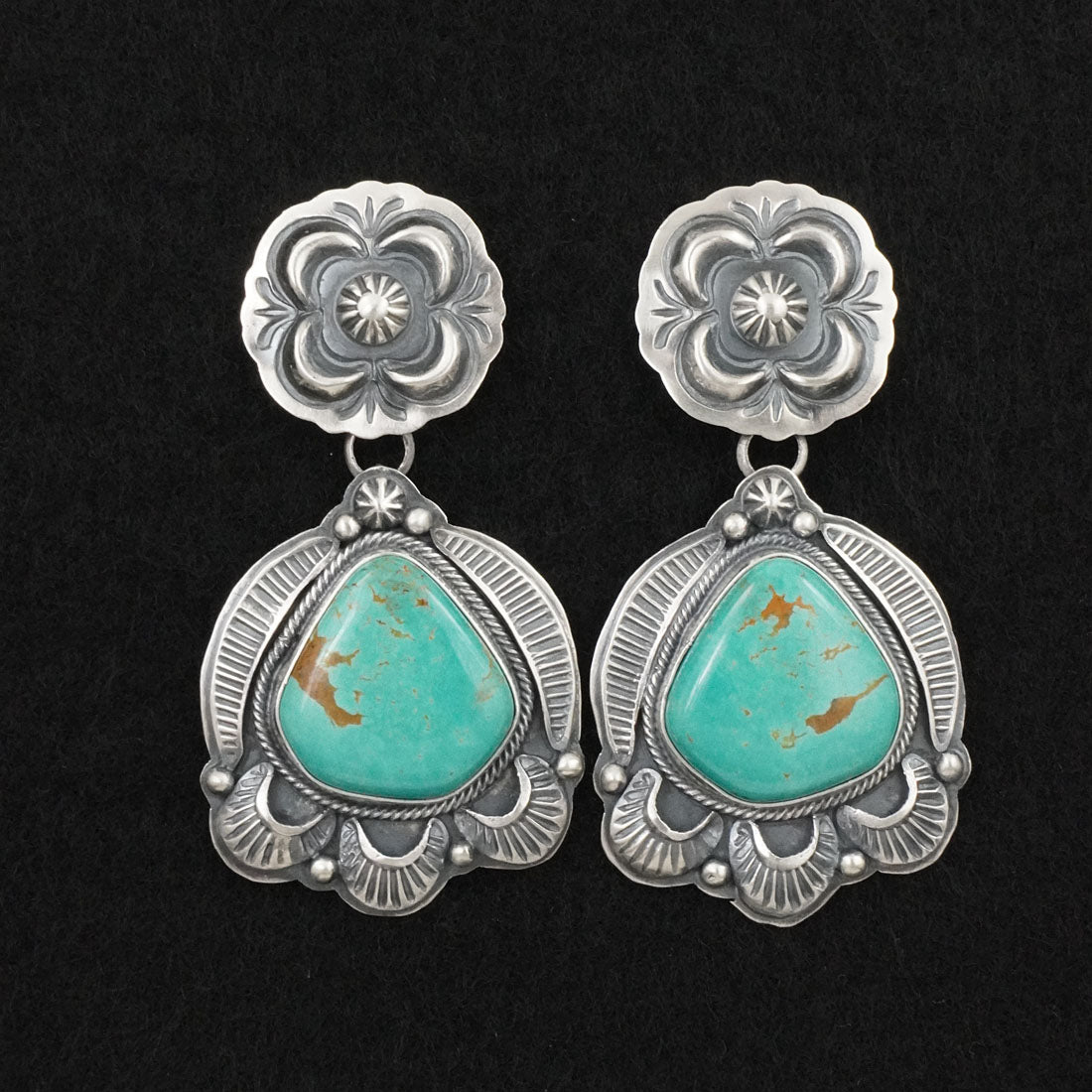 Randy Boyd Turquoise & Sterling Silver Earrings