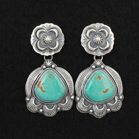 Randy Boyd Turquoise & Sterling Silver Earrings