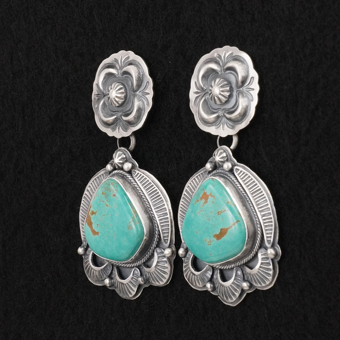 Randy Boyd Turquoise & Sterling Silver Earrings