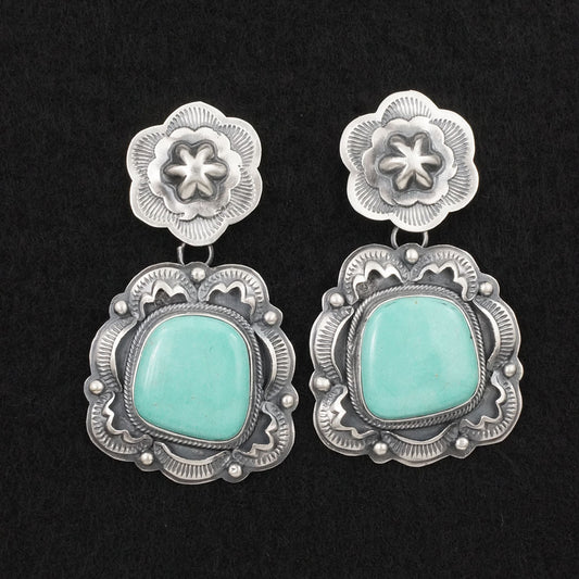 Randy Boyd Turquoise & Sterling Silver Earrings