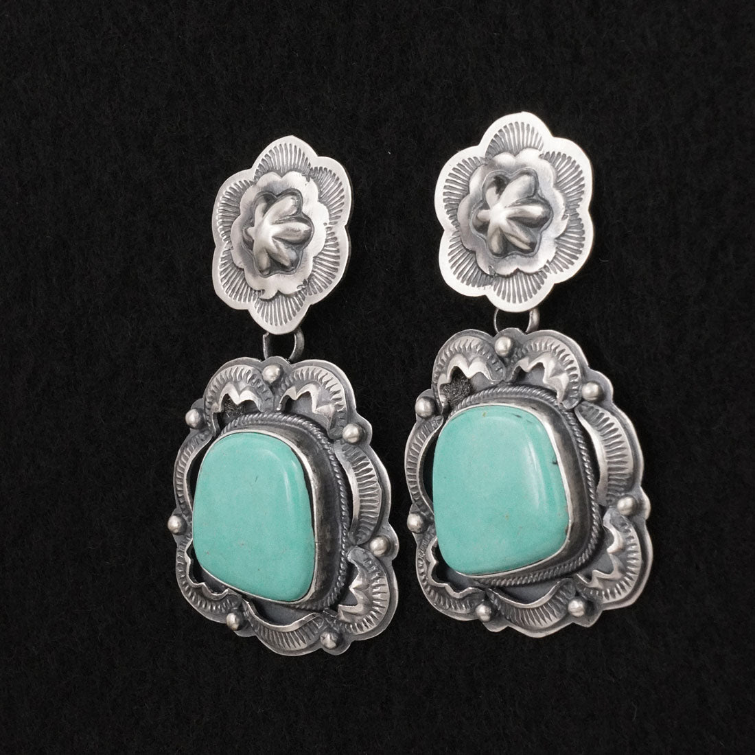 Randy Boyd Turquoise & Sterling Silver Earrings