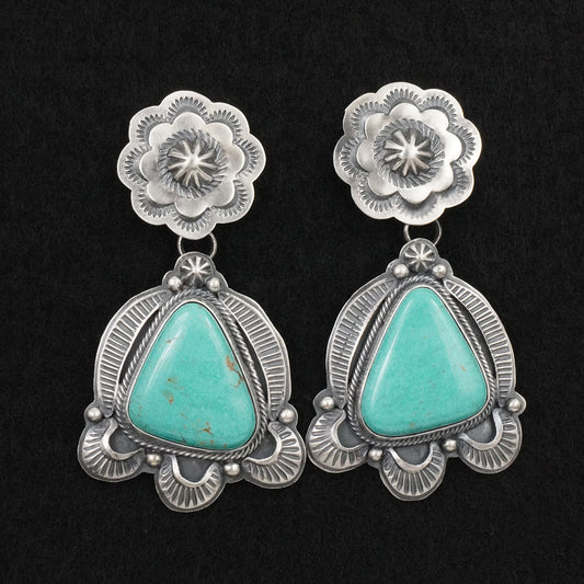 Randy Boyd Turquoise & Sterling Silver Earrings