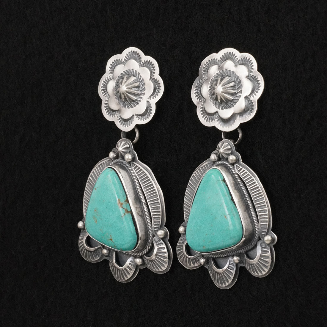 Randy Boyd Turquoise & Sterling Silver Earrings