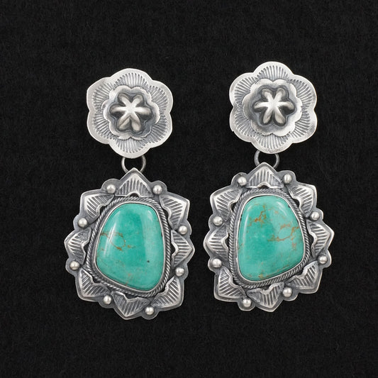 Randy Boyd Turquoise & Sterling Silver Earrings