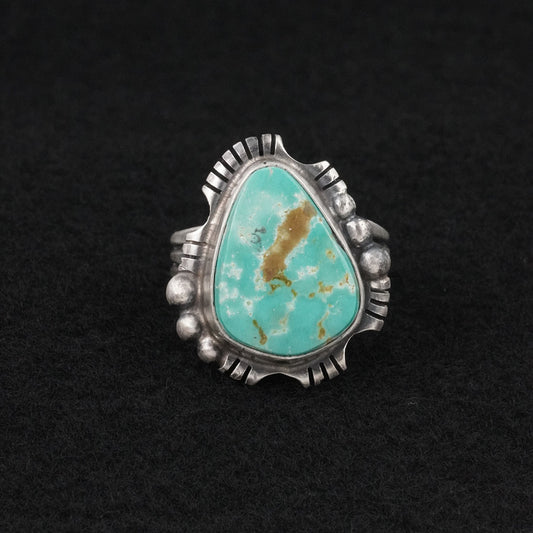 Randy Billy Turquoise & Sterling Silver Ring Size 10