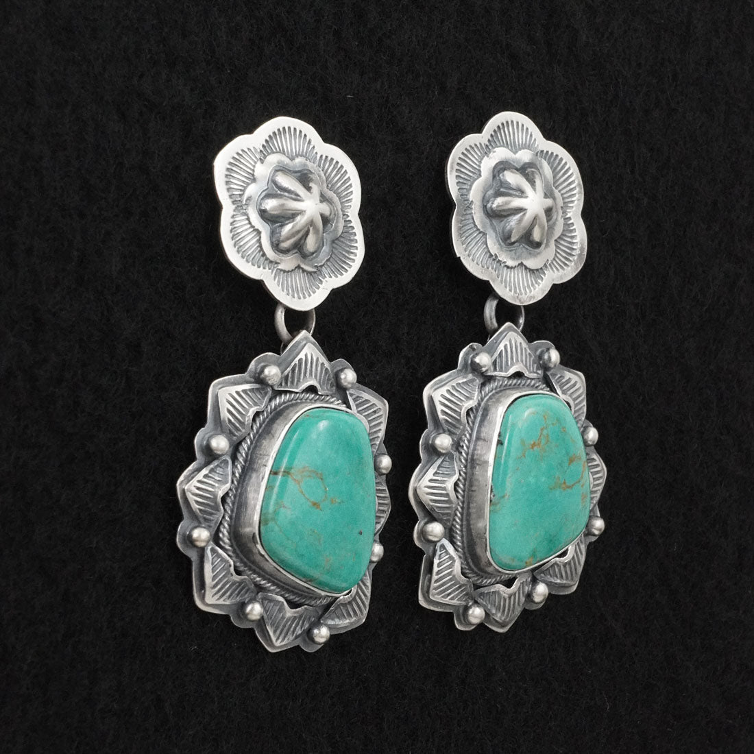 Randy Boyd Turquoise & Sterling Silver Earrings