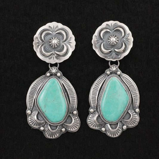 Randy Boyd Turquoise & Sterling Silver Earrings