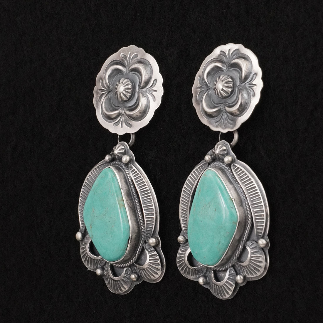 Randy Boyd Turquoise & Sterling Silver Earrings