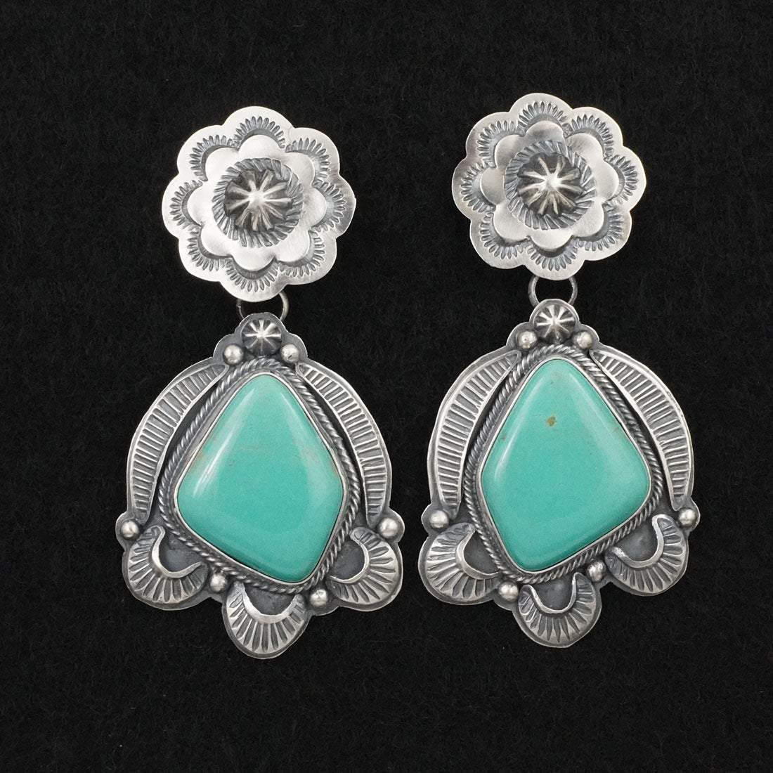 Randy Boyd Turquoise & Sterling Silver Earrings