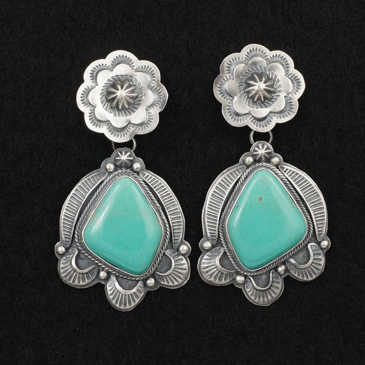 Randy Boyd Turquoise & Sterling Silver Earrings
