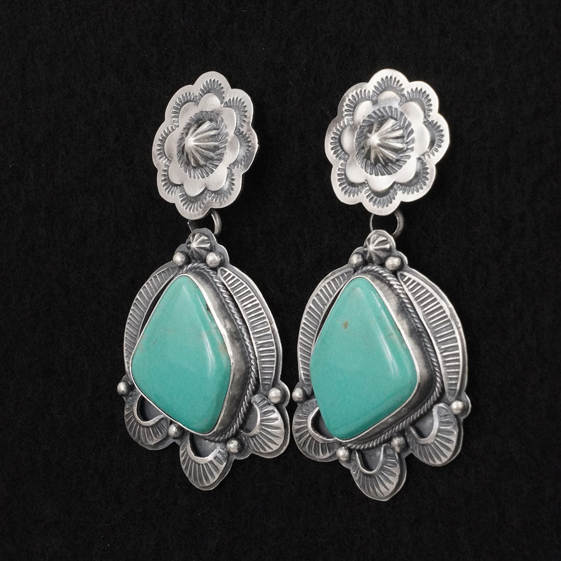 Randy Boyd Turquoise & Sterling Silver Earrings