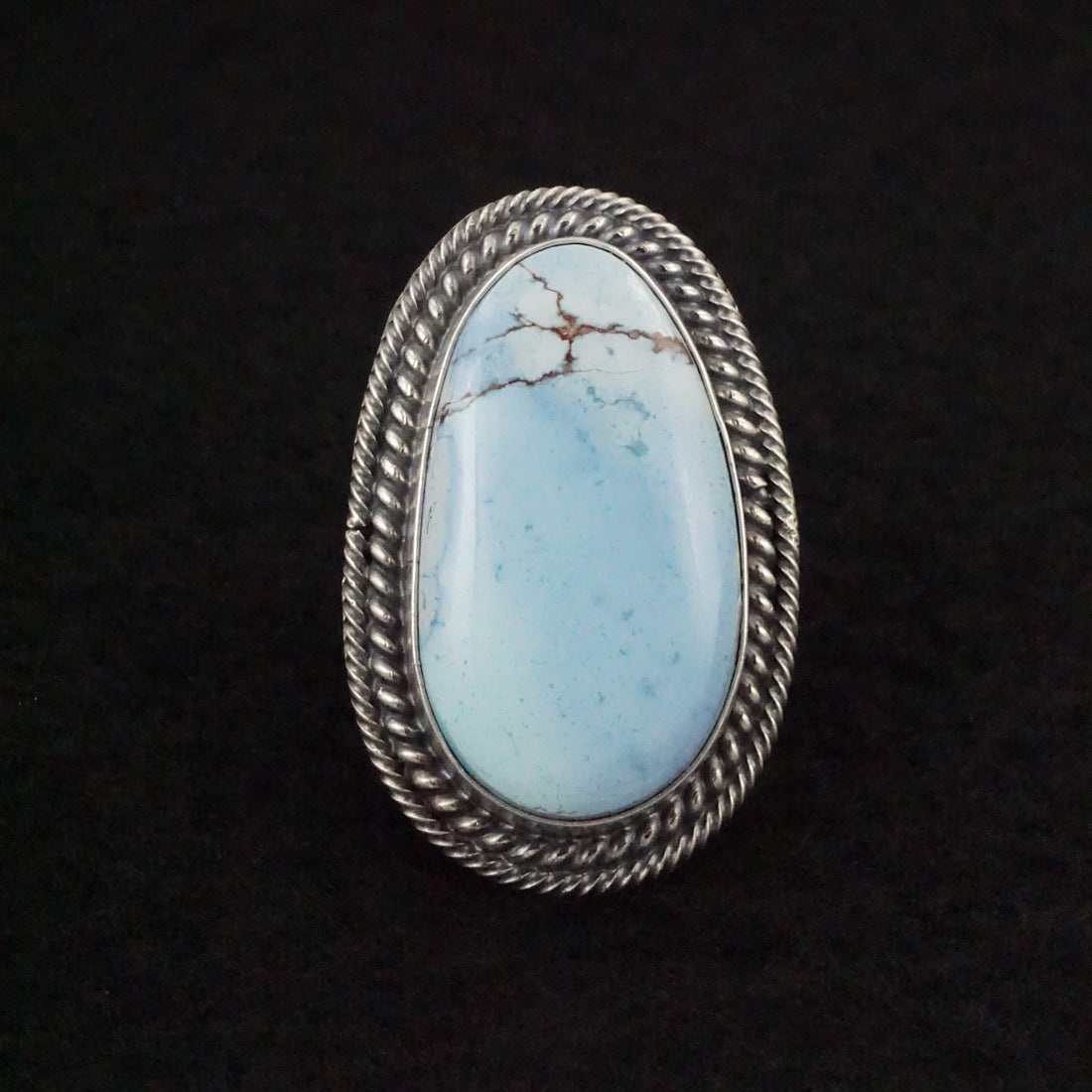 Raymond Delgarito Turquoise & Sterling Silver Ring Size 7.5