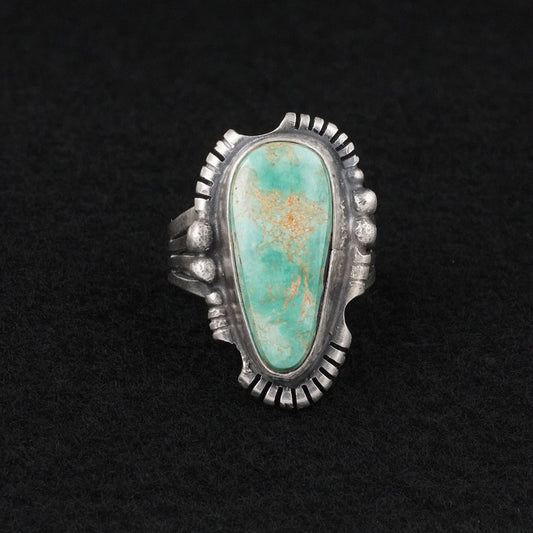 Randy Billy Turquoise & Sterling Silver Ring Size 9
