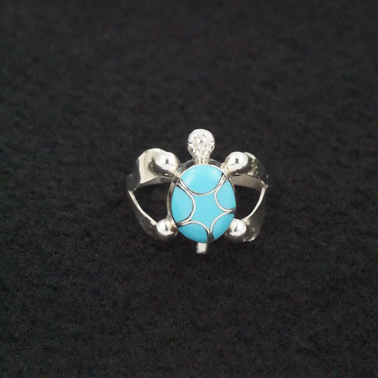 Amielda Peynetsa Turquoise & Sterling Silver Ring Size 8