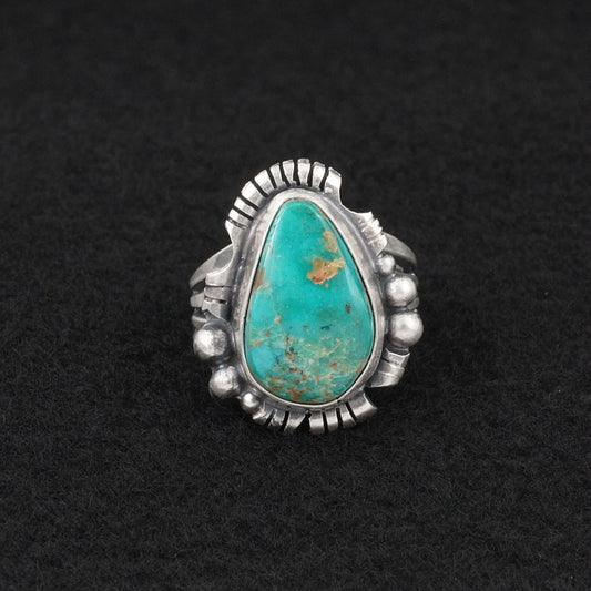 Randy Billy Turquoise & Sterling Silver Ring Size 8