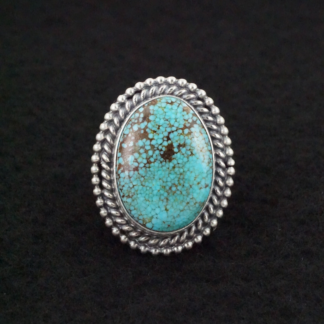 Raymond Delgarito Turquoise & Sterling Silver Ring Size 7