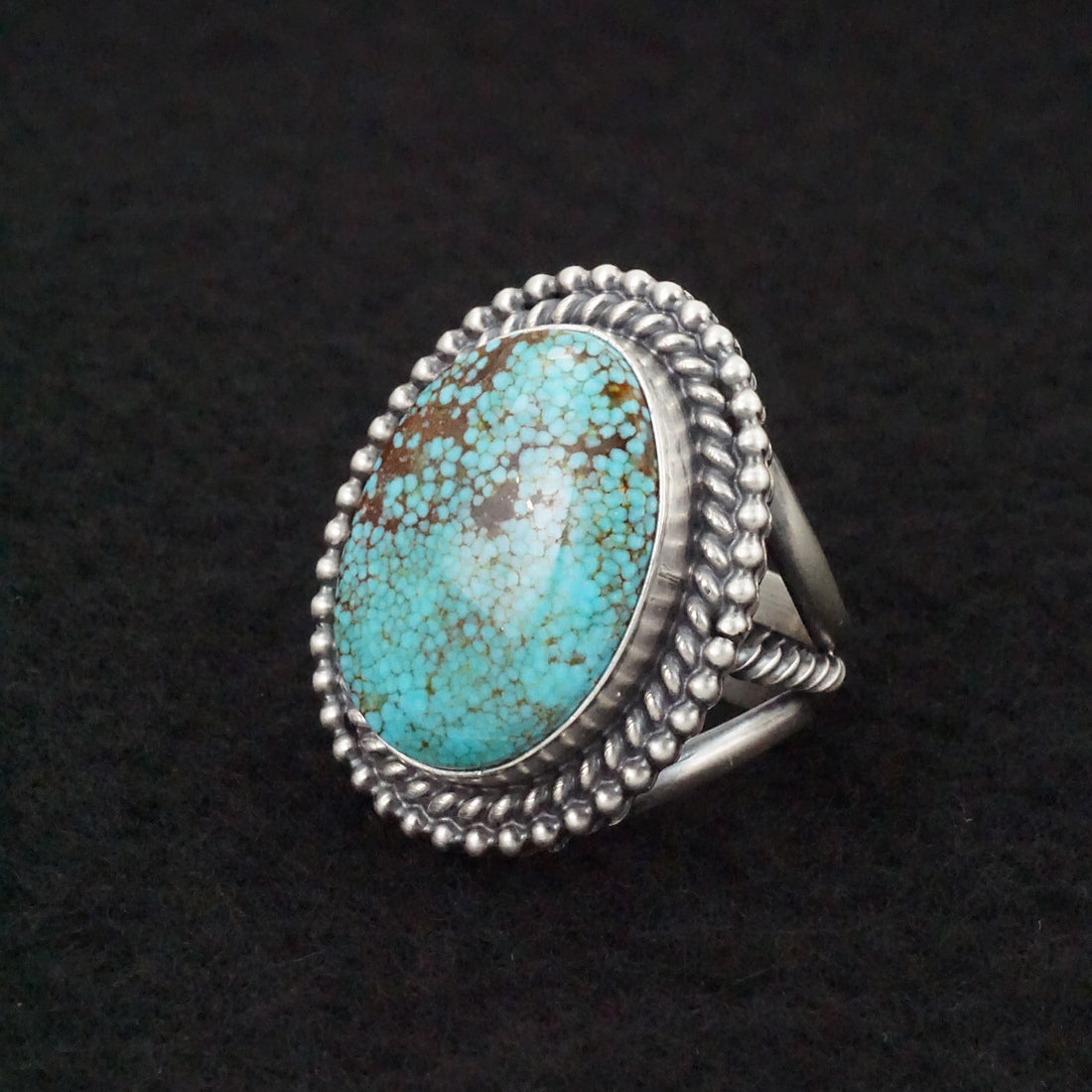 Raymond Delgarito Turquoise & Sterling Silver Ring Size 7