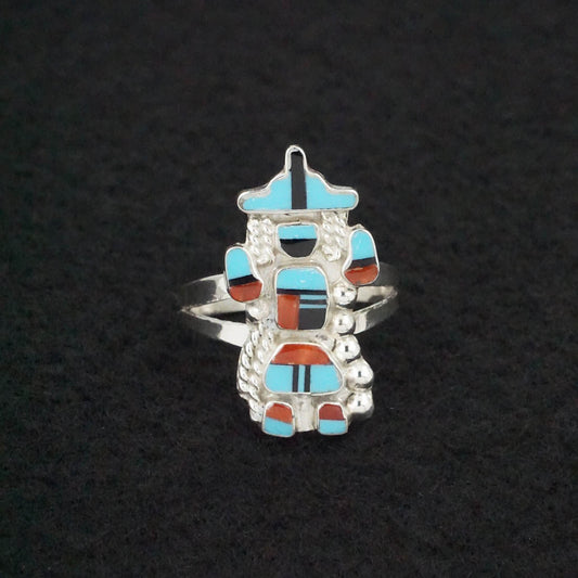 Serena Johnson Multi-Stone & Sterling Silver Ring Size 8.5