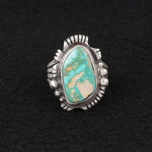 Randy Billy Turquoise & Sterling Silver Ring Size 9