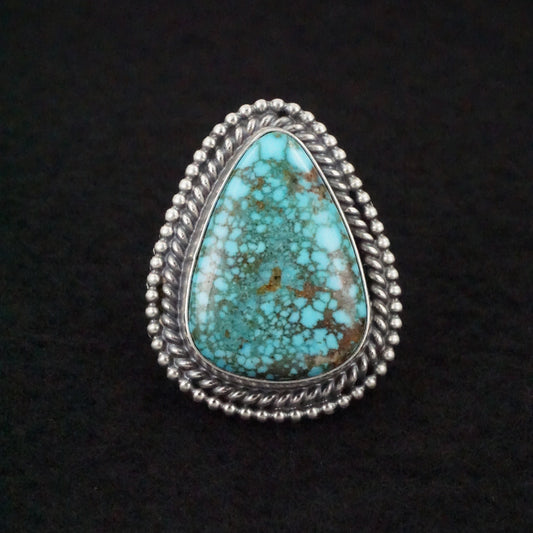 Raymond Delgarito Turquoise & Sterling Silver Ring Size 5.5