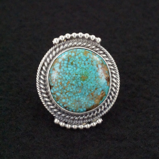 Raymond Delgarito Turquoise & Sterling Silver Ring Size 5.5