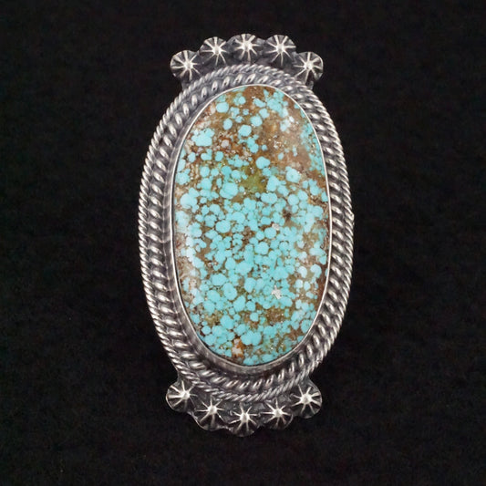 Raymond Delgarito Turquoise & Sterling Silver Ring Size 6.5