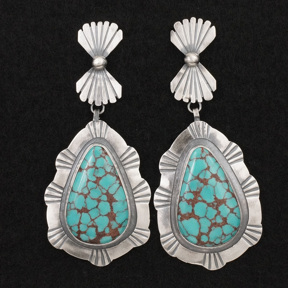 Mark Yazzie Turquoise & Sterling Silver Earrings