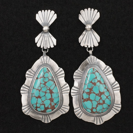 Mark Yazzie Turquoise & Sterling Silver Earrings