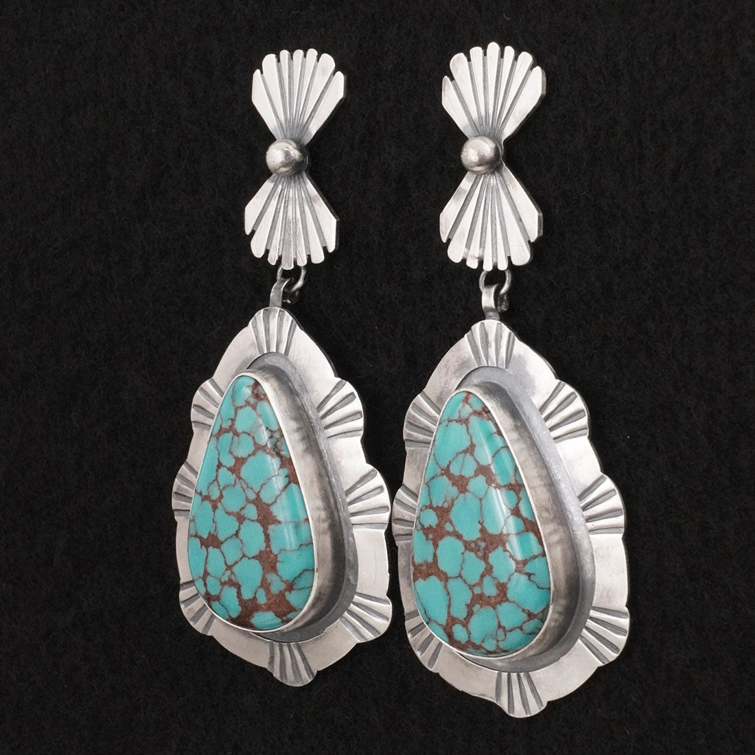 Mark Yazzie Turquoise & Sterling Silver Earrings