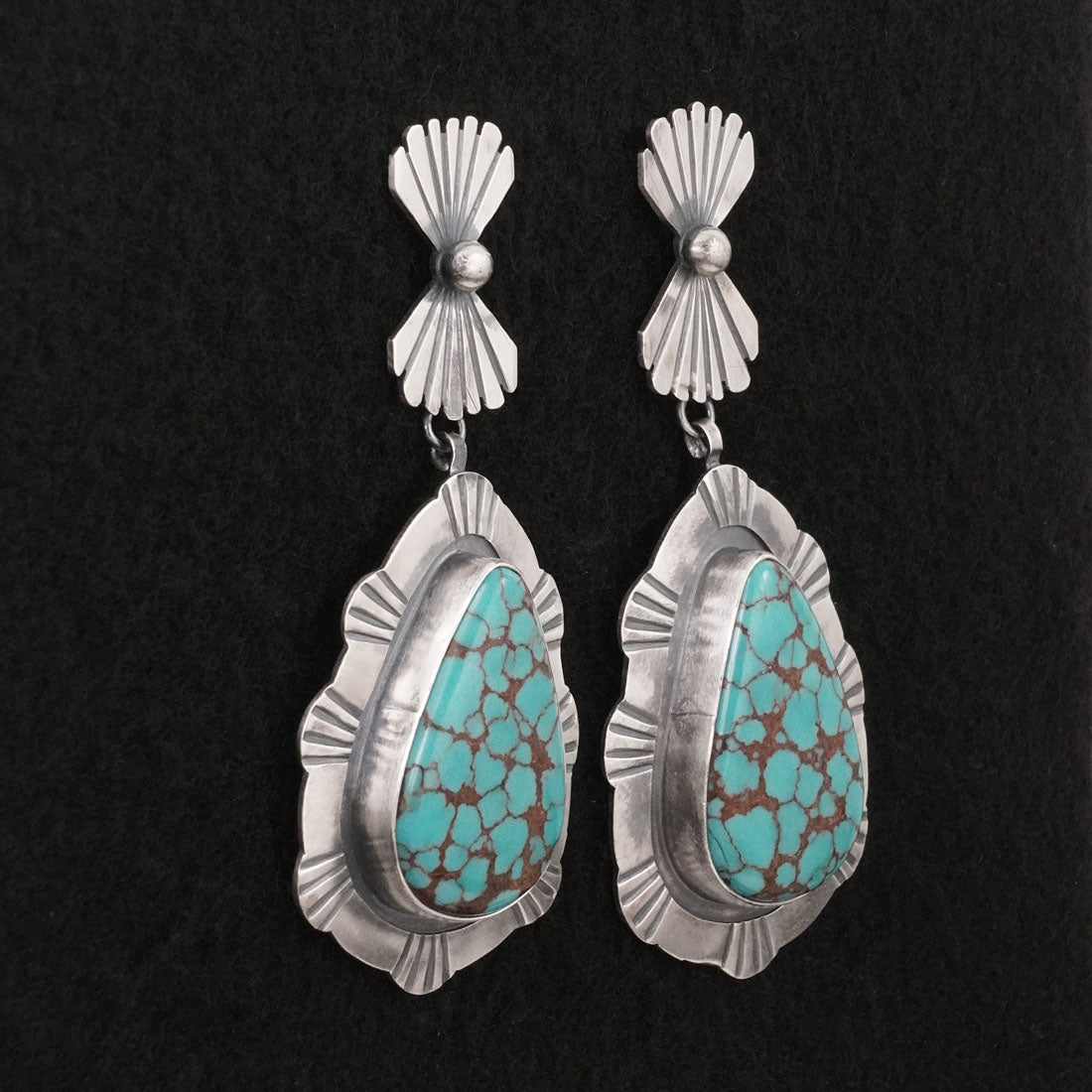 Mark Yazzie Turquoise & Sterling Silver Earrings