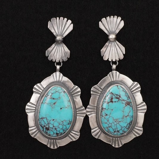 Mark Yazzie Turquoise & Sterling Silver Earrings
