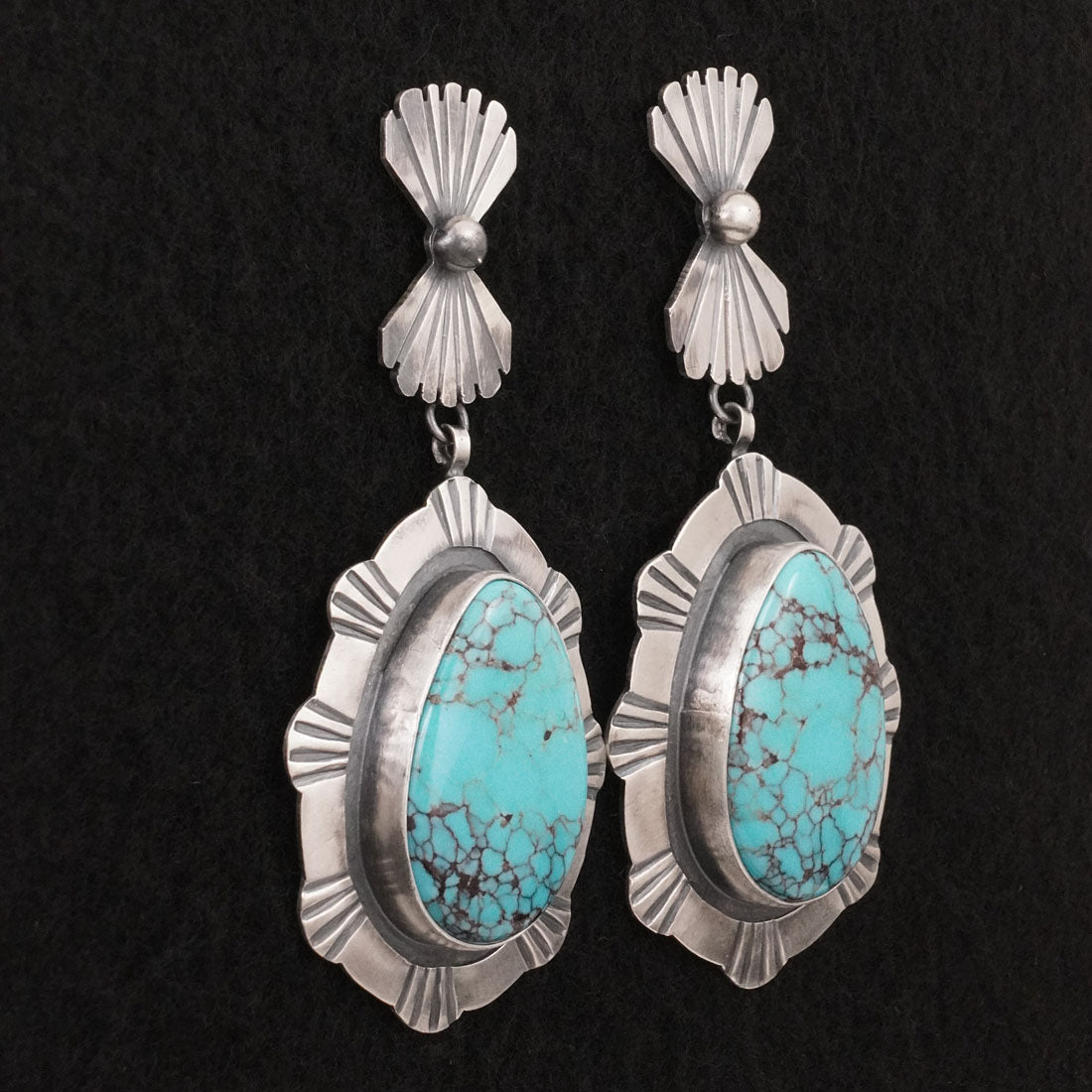 Mark Yazzie Turquoise & Sterling Silver Earrings