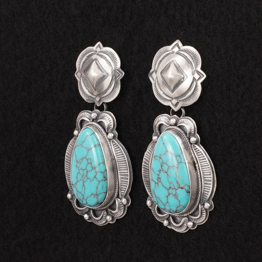 Randy Boyd Turquoise & Sterling Silver Earrings