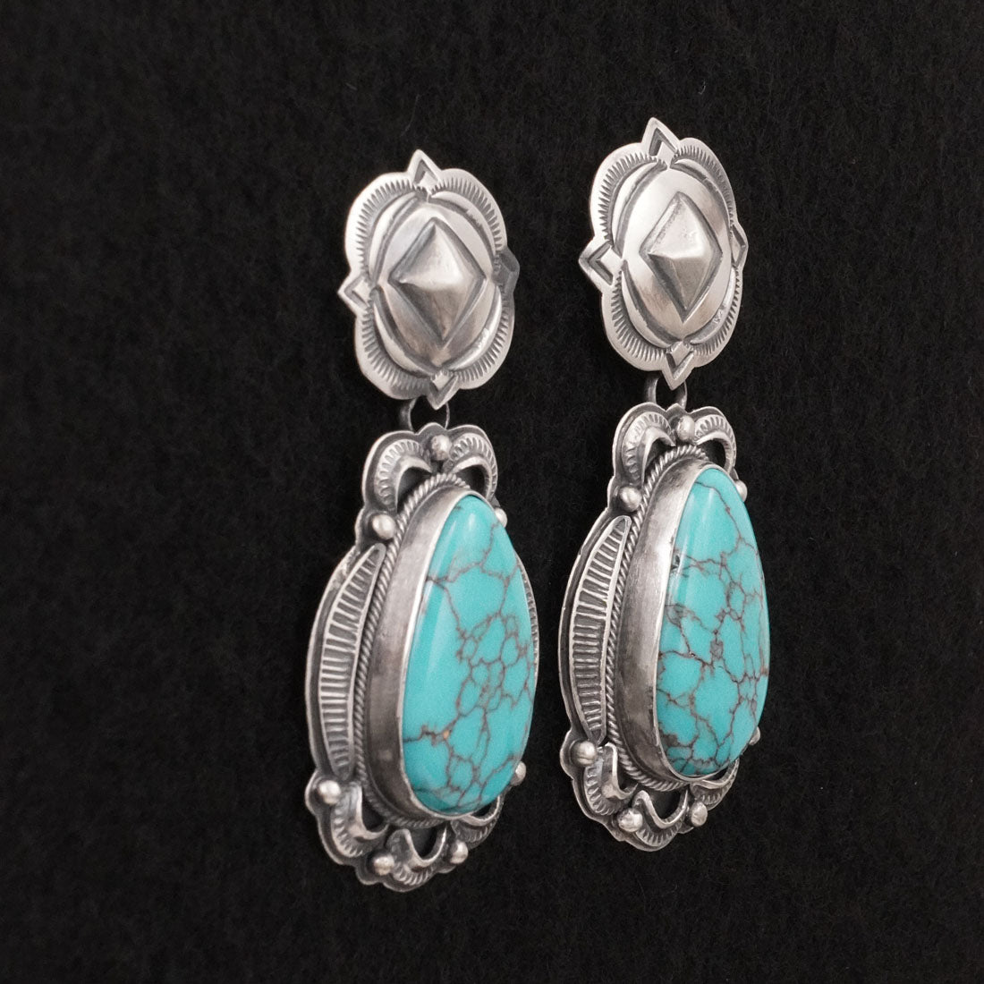 Randy Boyd Turquoise & Sterling Silver Earrings