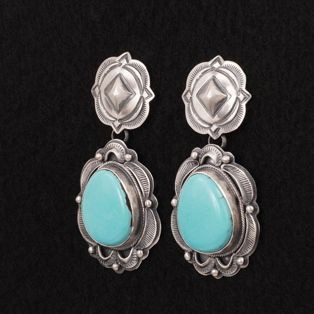 Randy Boyd Turquoise & Sterling Silver Earrings