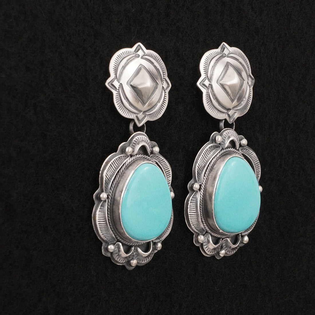 Randy Boyd Turquoise & Sterling Silver Earrings