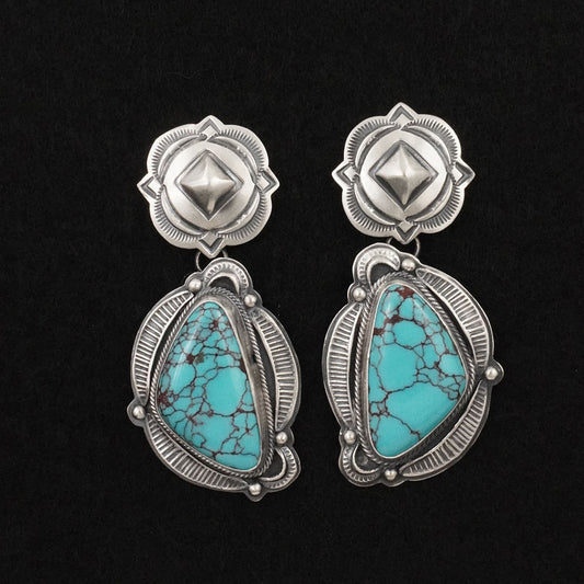 Randy Boyd Turquoise & Sterling Silver Earrings