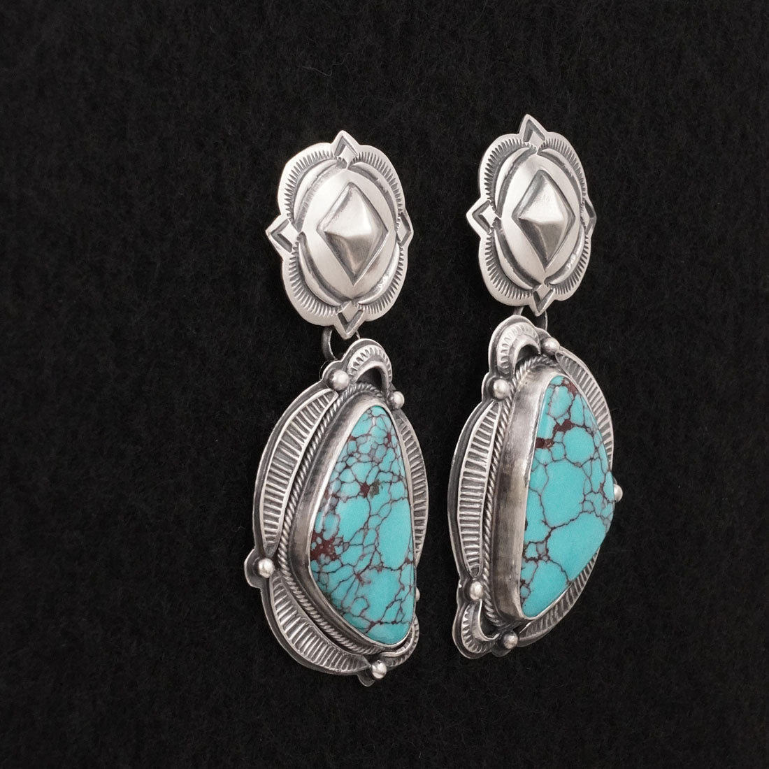 Randy Boyd Turquoise & Sterling Silver Earrings