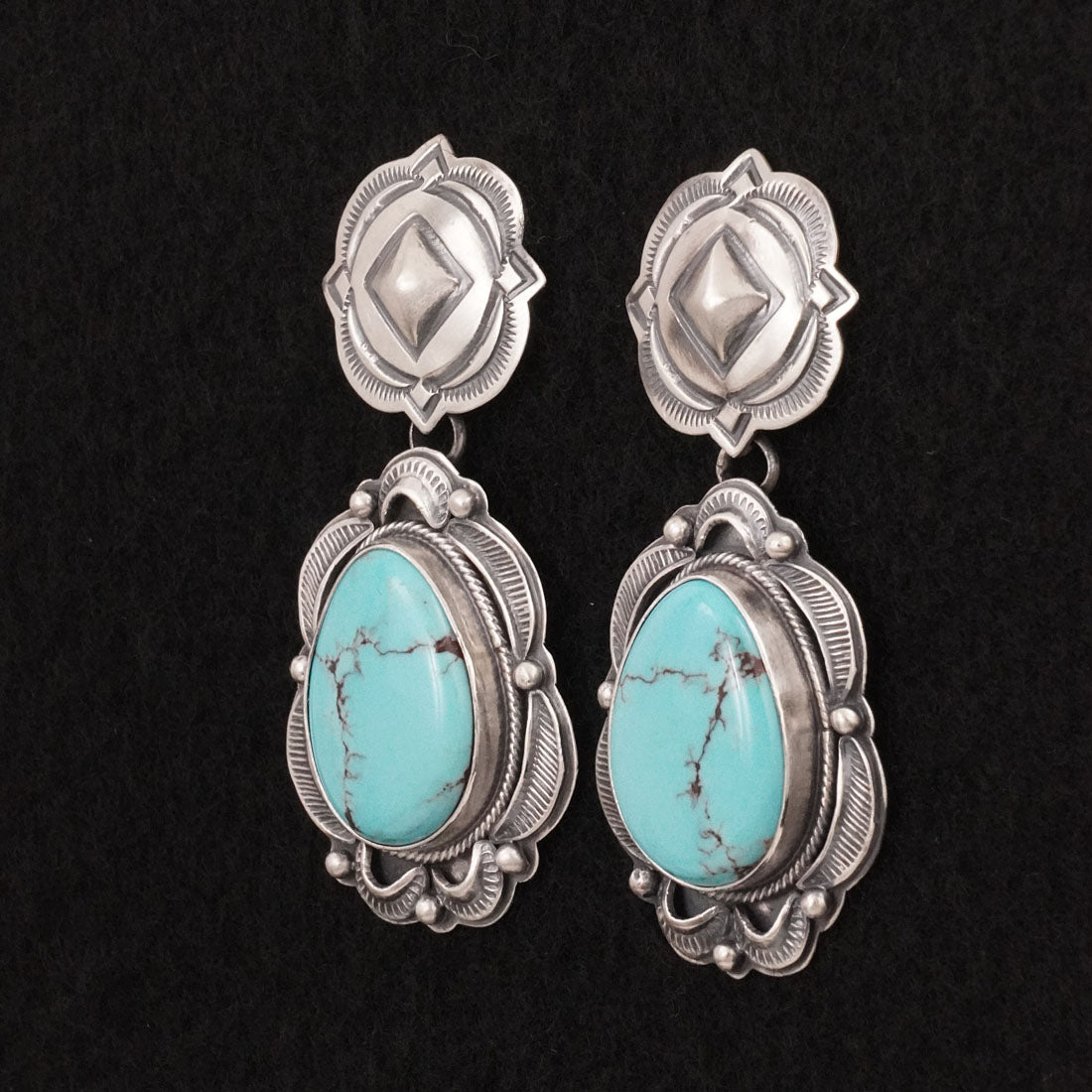 Randy Boyd Turquoise & Sterling Silver Earrings