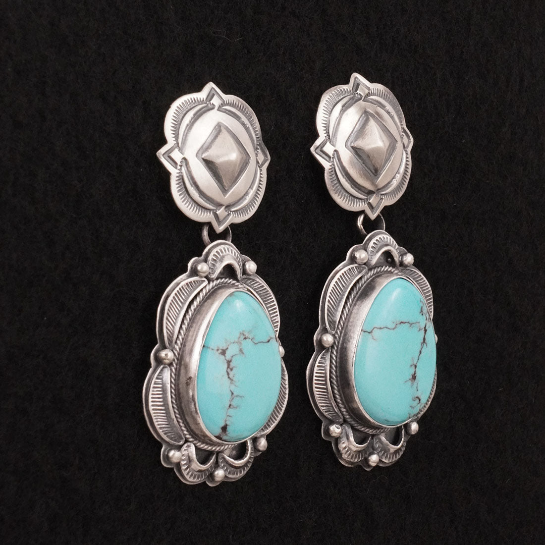 Randy Boyd Turquoise & Sterling Silver Earrings