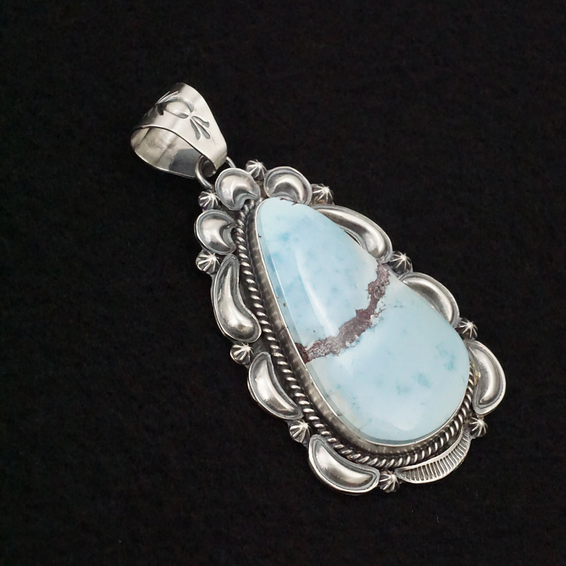 Raymond Delgarito Turquoise & Sterling Silver Pendant