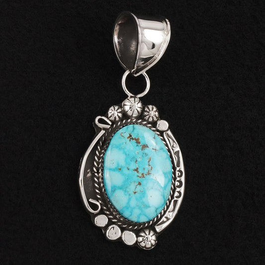 Phil Nez Turquoise & Sterling Silver Pendant