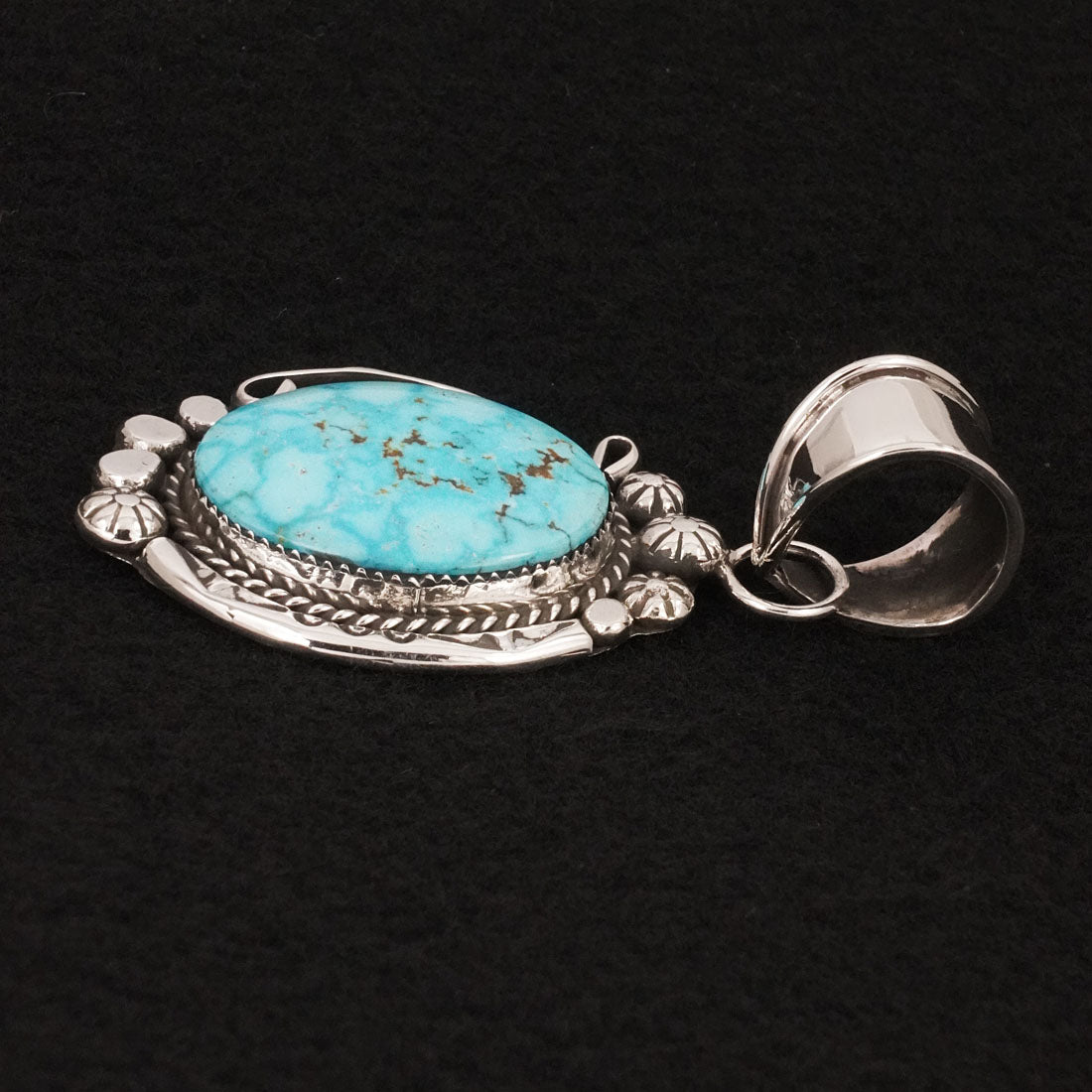 Phil Nez Turquoise & Sterling Silver Pendant