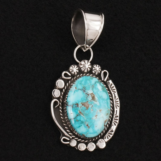 Phil Nez Turquoise & Sterling Silver Pendant