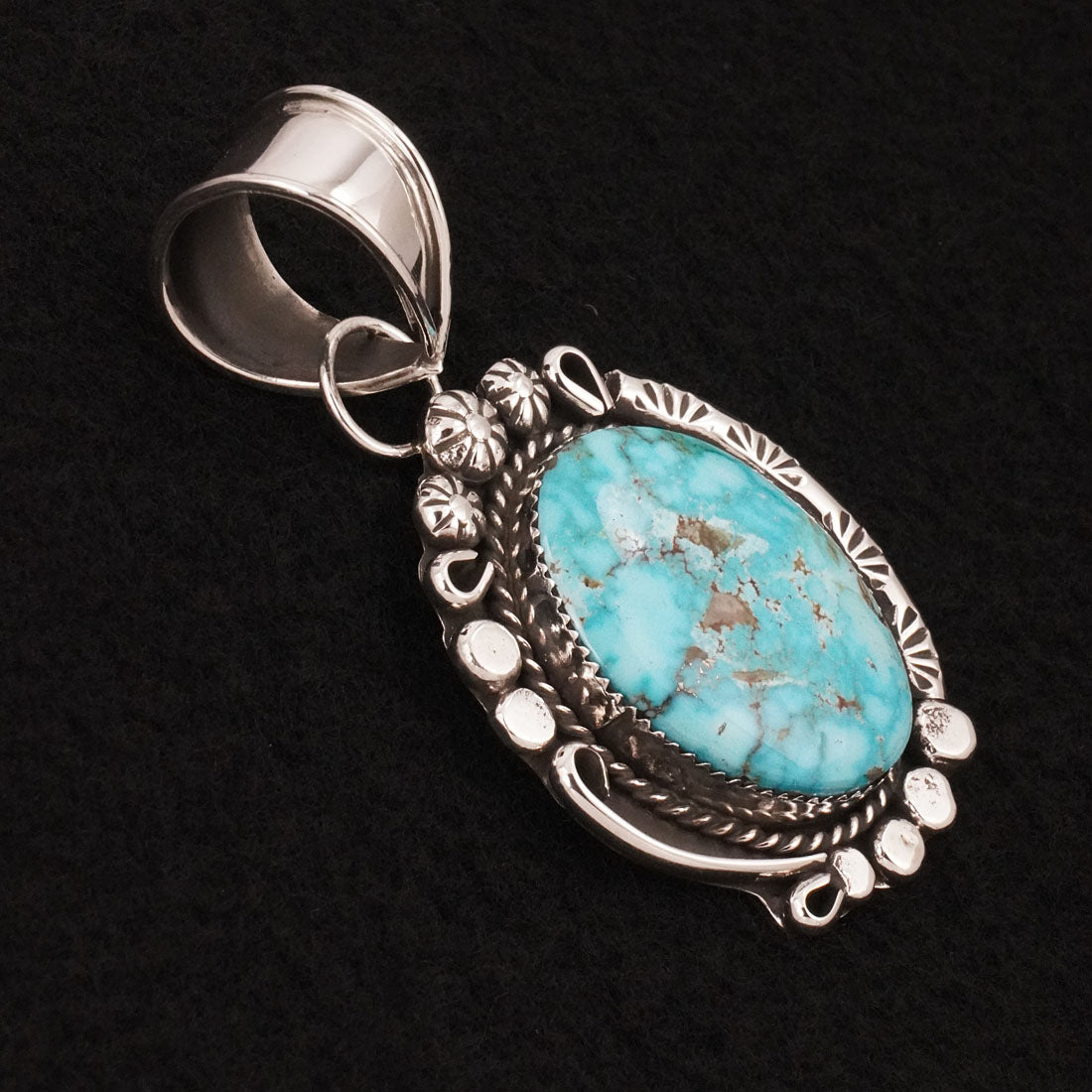 Phil Nez Turquoise & Sterling Silver Pendant