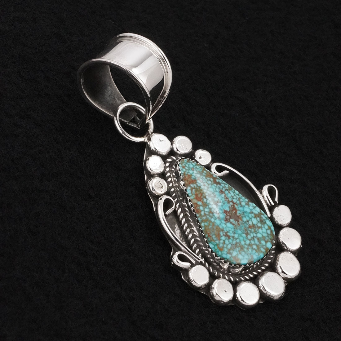 Phil Nez Turquoise & Sterling Silver Pendant