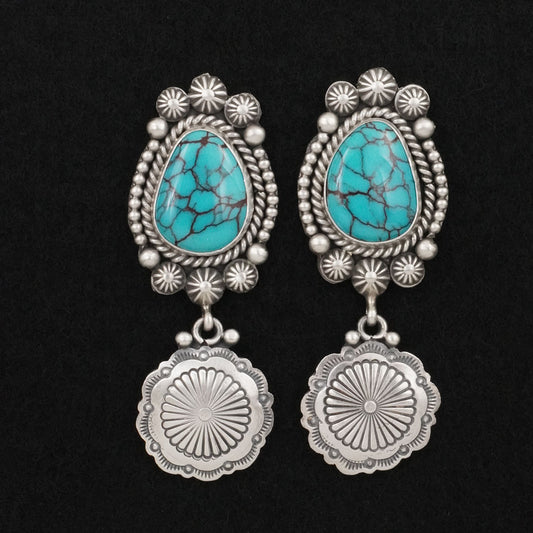 Michael Calladitto Turquoise & Sterling Silver Earrings