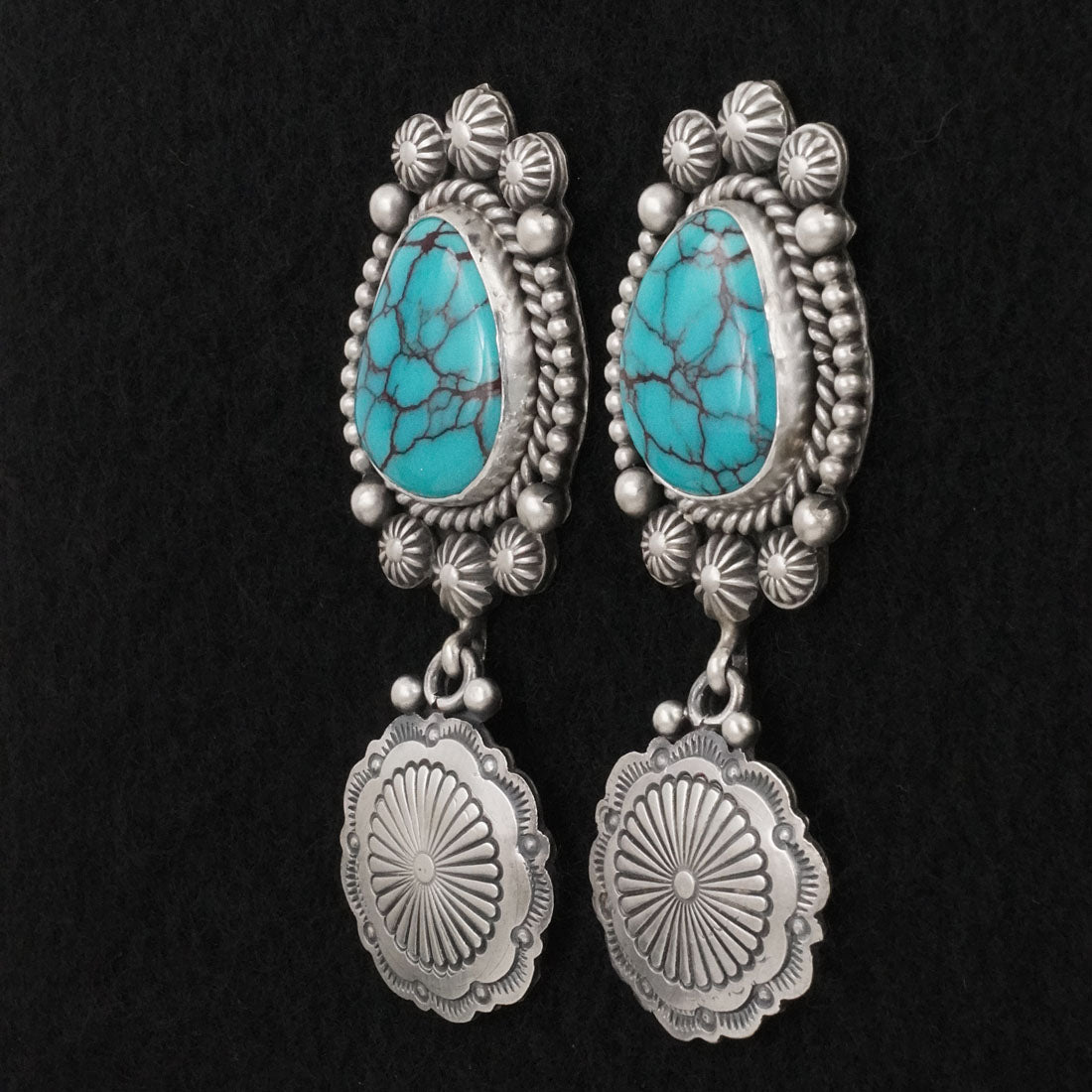 Michael Calladitto Turquoise & Sterling Silver Earrings